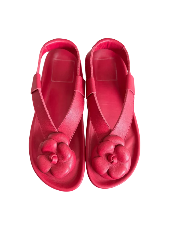 Chaussure Padam Orthopédique Rose Fuchsia Motif Fleur