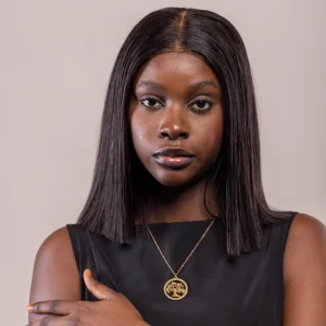 Ensemble Collier et boucles d'oreilles Doré Baobab