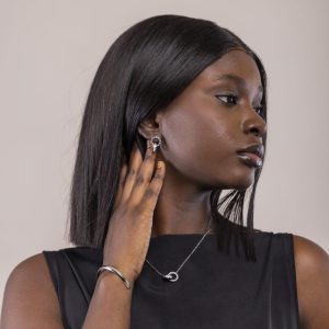 Ensemble Collier et boucles d'oreilles Argenté chiffres romains